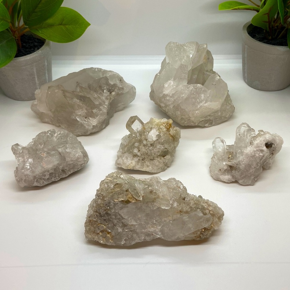 Natural quartz clusters